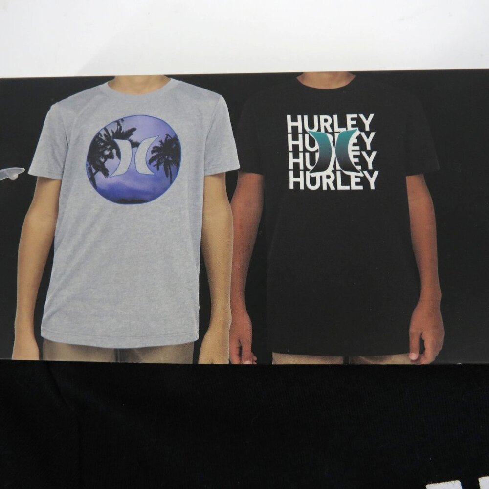 Hurley Boys 2 Pack Short Sleeve T-Shirts Size 14/16 NWT $36